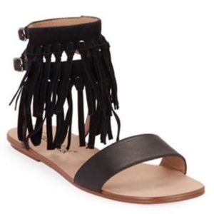Splendid Taryn Fringe Sandal black size 6